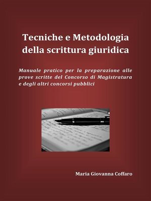 cover image of Tecniche e Metodologia della scrittura giuridica